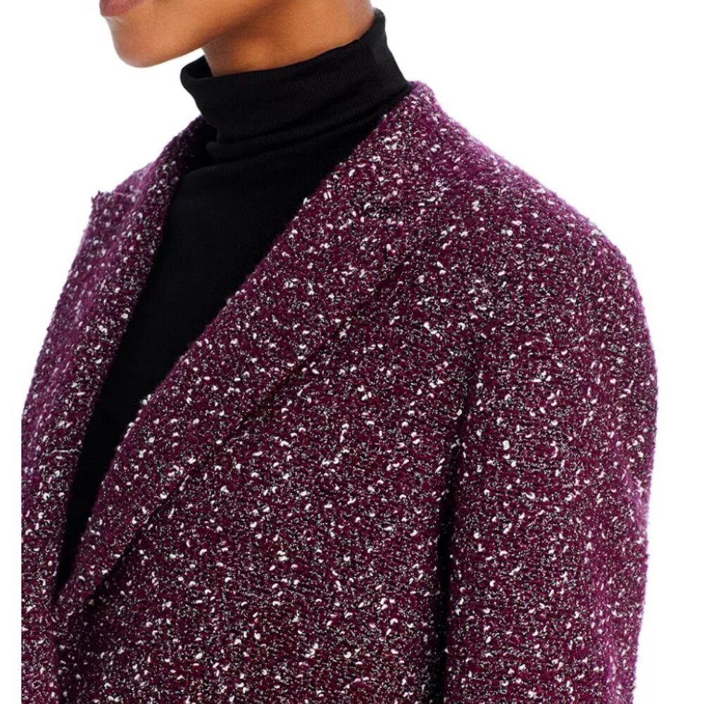 NWT rag & bone Valerie Wool Tweed Blazer Burgundy - Picture 6 of 9